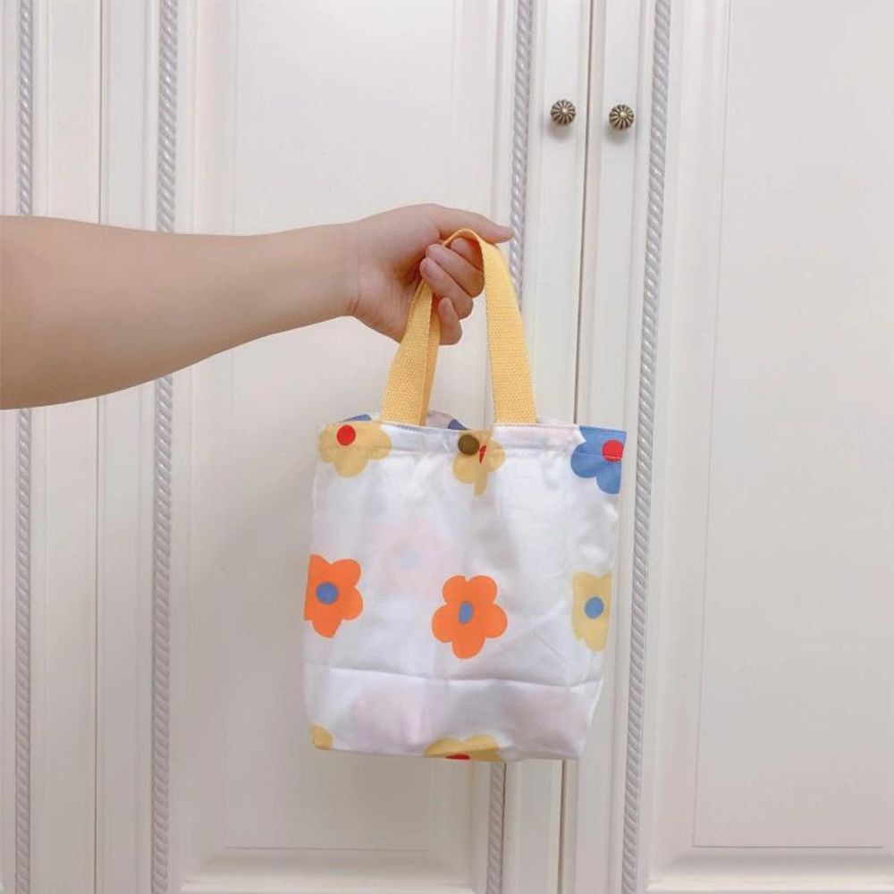 Túi đựng hộp cơm trưa Mihan1 bằng cotton mềm có nút bấm có thể tái sử dụng dành cho nữ