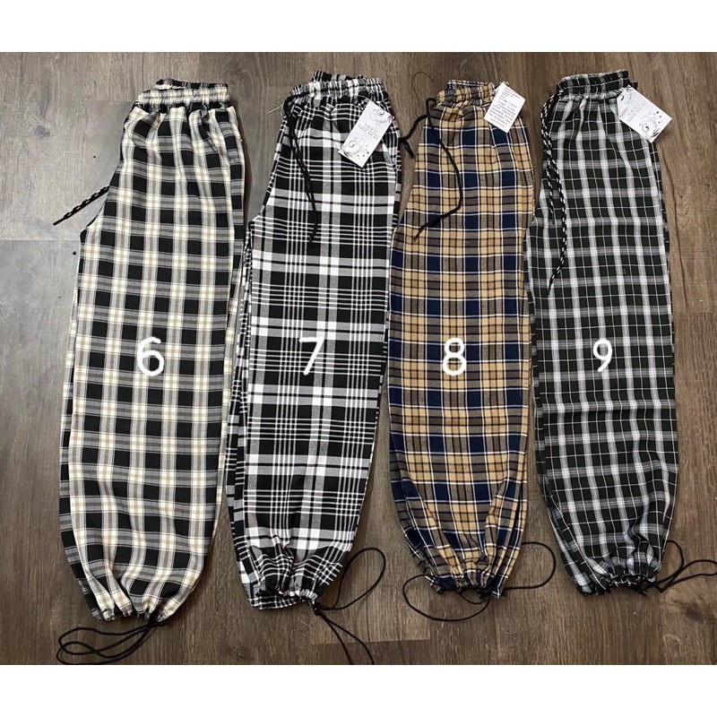 Quần kẻ - gấu rút dây hai loai chun sau ống rút dây và chun sau ống suông siêu hot . Sỉ 85k | BigBuy360 - bigbuy360.vn