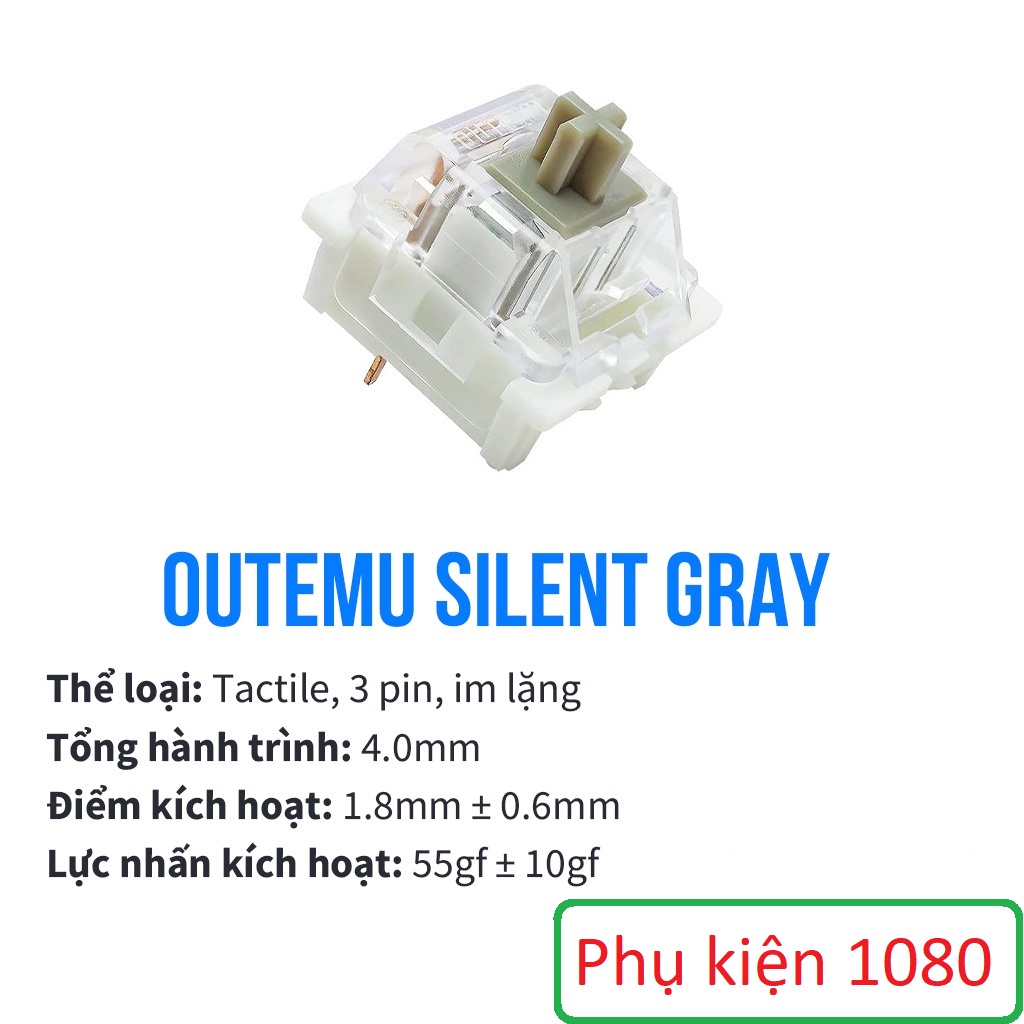 Giá siêu sốc Gói combo switch Outemu Silent Gray, White, Yellow 20/45/61/70/75