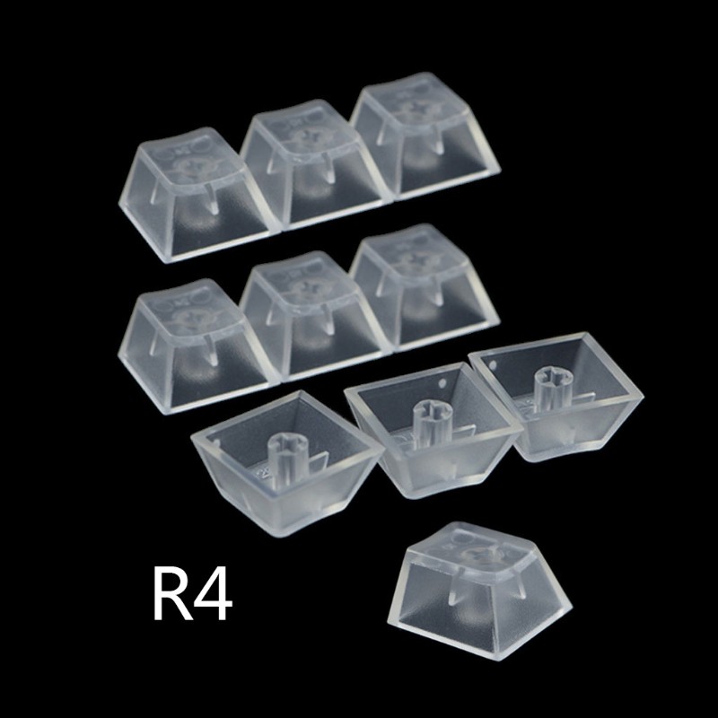 Bộ 10 nắp nhựa bàn phím cơ máy tính r4 r3 r2 r1 chất liệu abs nhám trong suốt