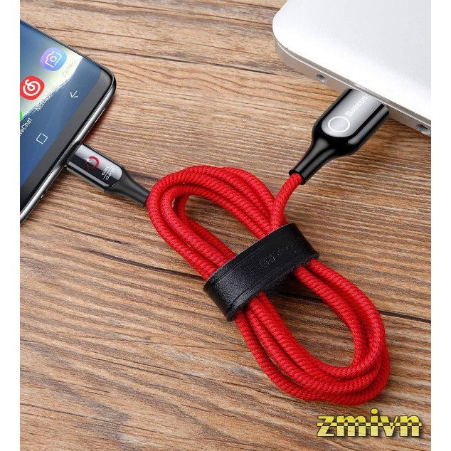 Cáp sạc nhanh 3A QC 3.0 thông minh Type C Tự Ngắt Baseus cho Android / Samsung / Huawei / OPPO / Xiaomi