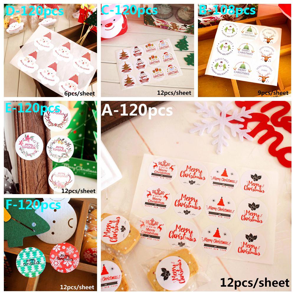 YOLA Set 108 / 120 Sticker Dán Trang Trí Quà Giáng Sinh