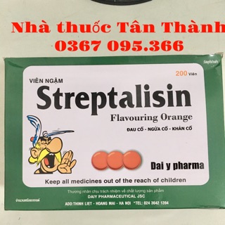 (Freeship 50k) Kẹo ngậm ho Strepralisin 50k 1hộp 200 viên