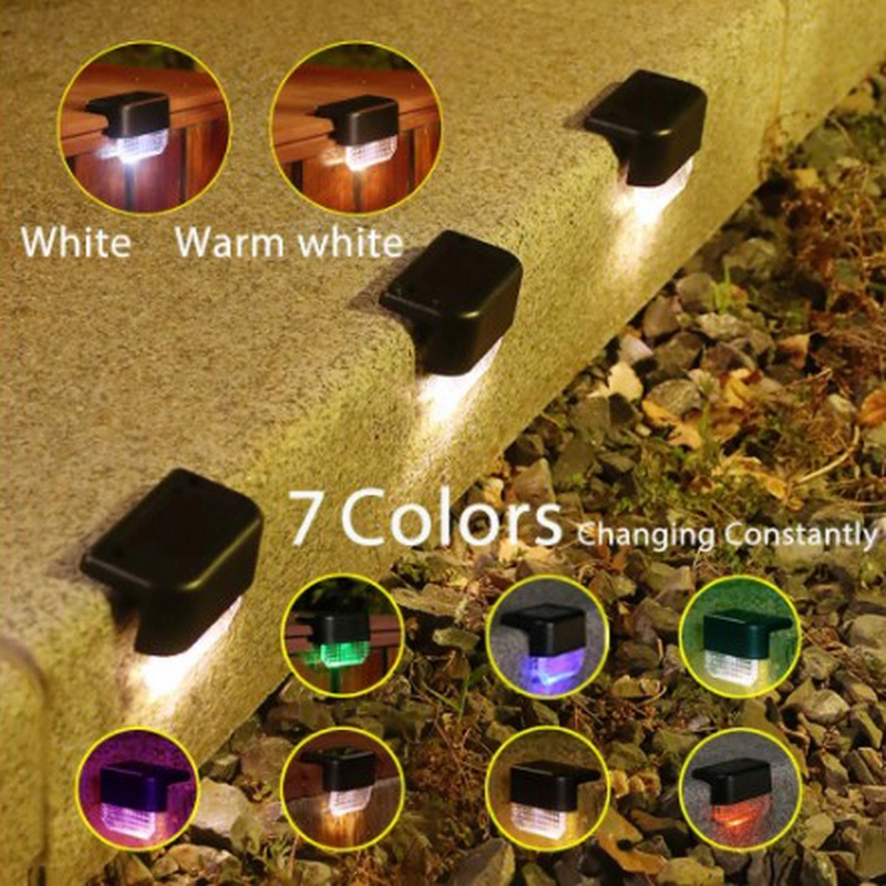 1 Đèn LED Năng Lượng Mặt Trời Chống Thấm Nước Gắn Cầu Thang Ngoài Trời