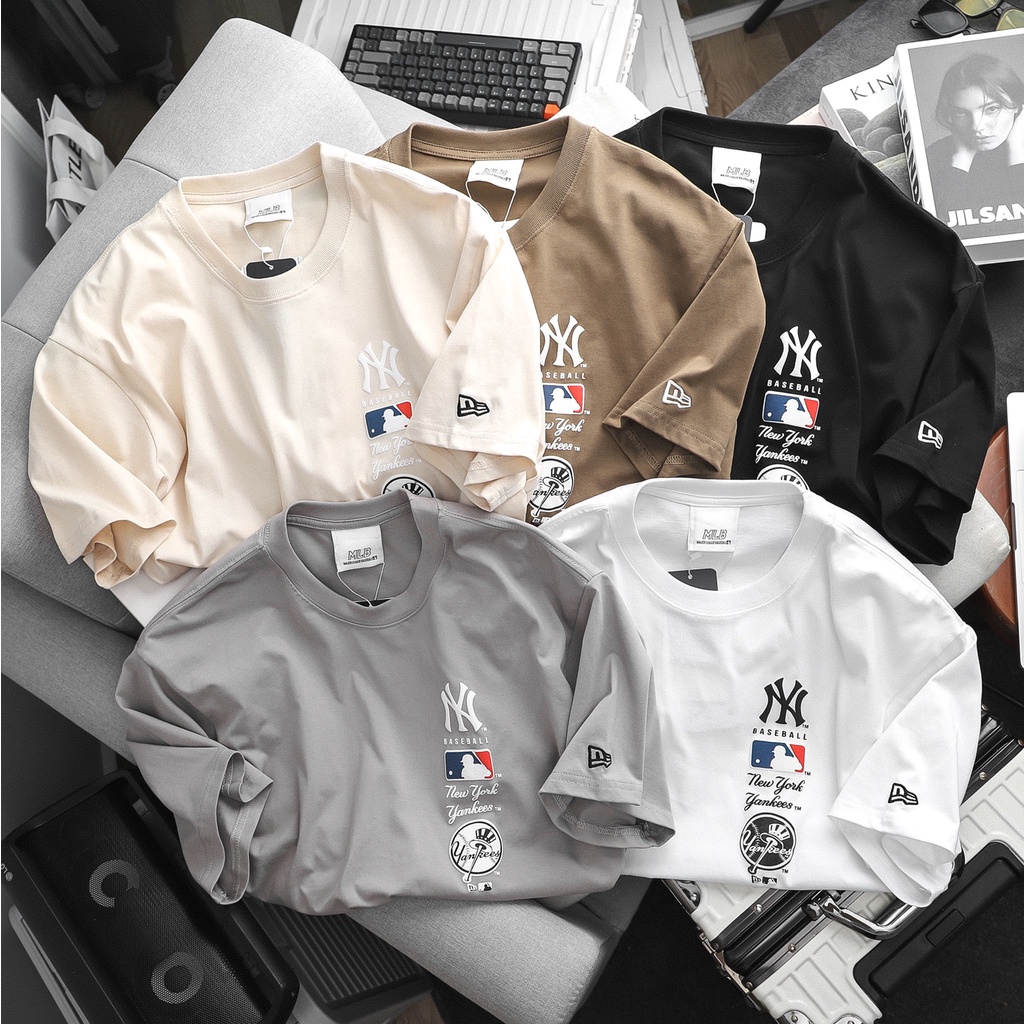 Aó thun nam cổ tròn ngắn tay MLB,Form Slim,chất vải cotton loại 1 co dãn,Hàng vnxk