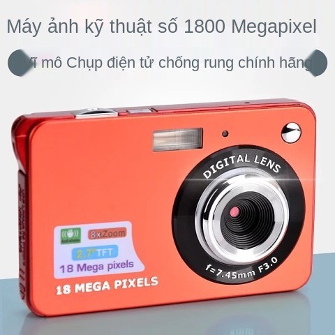 Máy ảnh kỹ thuật số siêu mỏng 18 triệu pixel trẻ em quay video thẻ du lịch gia đình với tiêu chuẩn đen macro