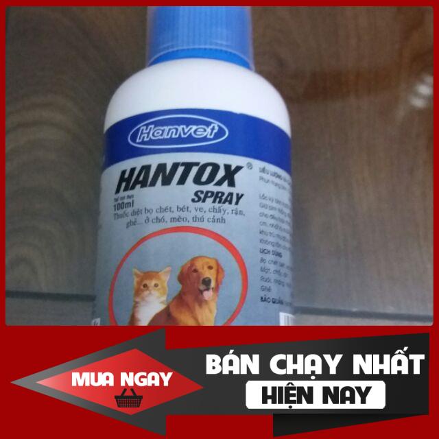 [❌GIÁ SỈ❌] HANTOX SPRAY thuốc diệt bọ chét, ve,chấy,rận, ghẻ ở chó mèo thú cảnh 0 ❤️