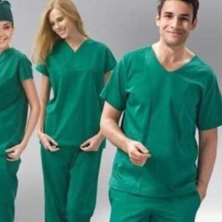 Áo bác sỹ mổ màu xanh