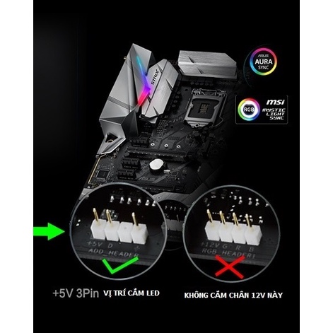 Dây Chuyển Đổi Led Jack 4 Pin Sang 3 Pin 5v Đồng Bộ Mainboard Và Hub P-ARGB - Dùng Cho Dây Led, Giá Đỡ VGA, ...
