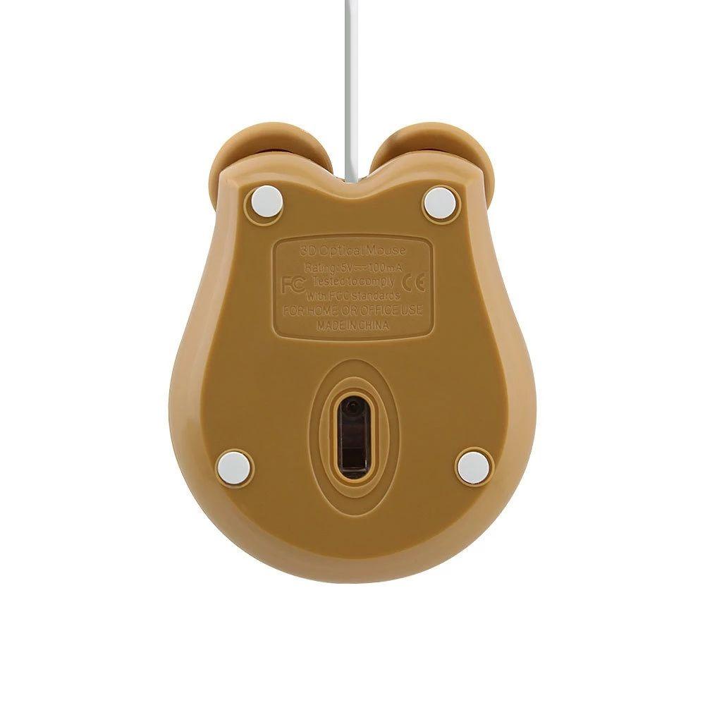Chuột máy tính MMULCK có dây 1200DPI hình ếch dễ thương