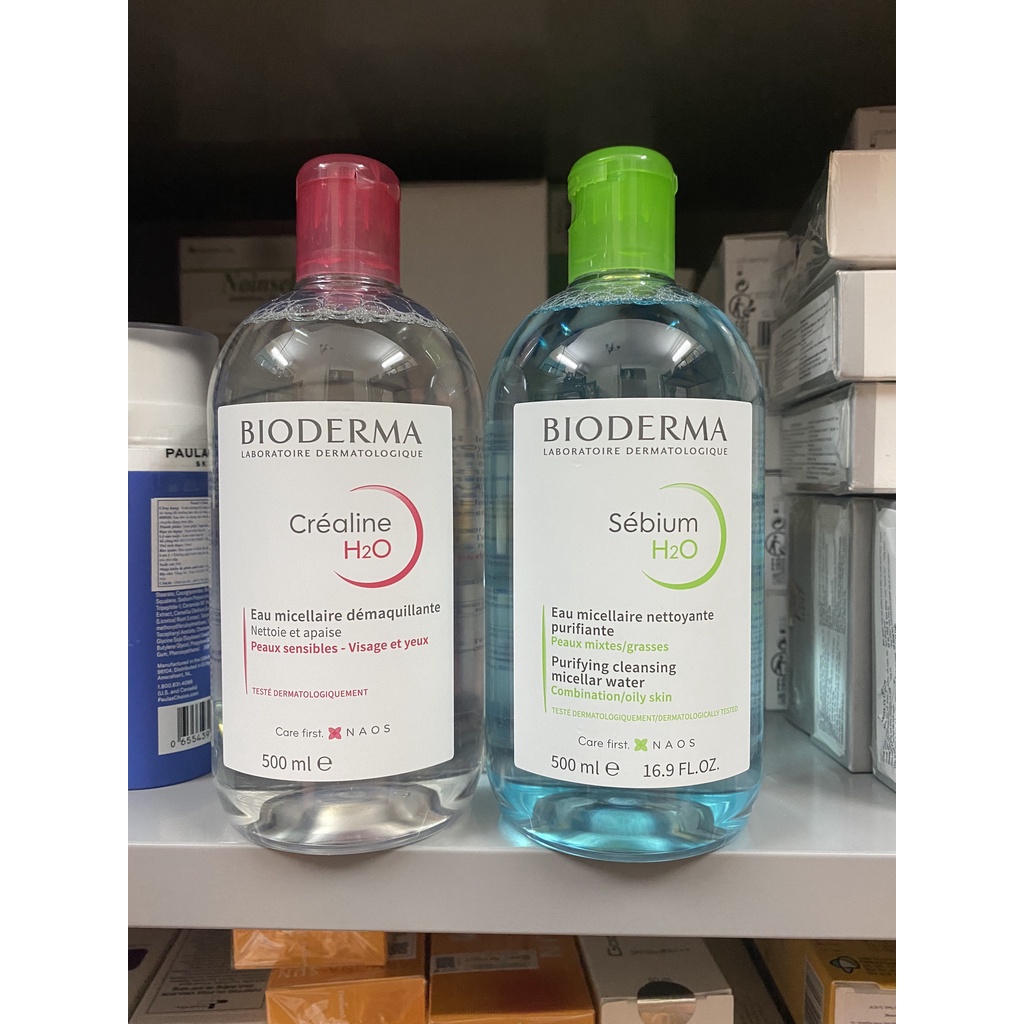 Tẩy trang cho da khô, da dầu, da nhạy cảm - Nước tẩy trang Bioderma chính hãng [500ml]
