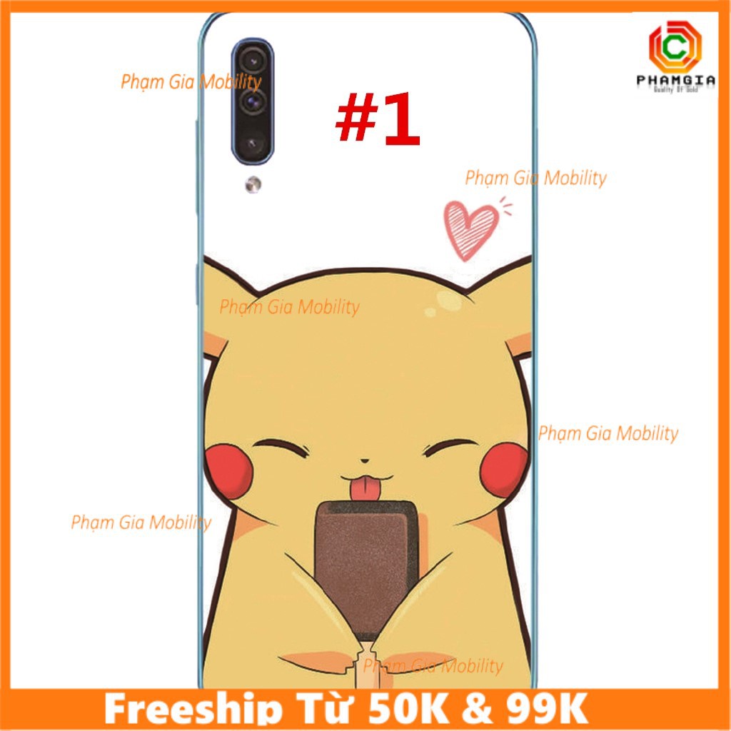 Ốp lưng hình hoạt hình Pikachu cho Samsung Galaxy A50S A30S A20S A10S TPU dẻo siêu bền