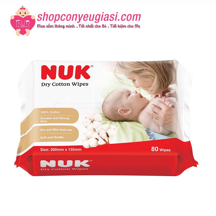 Khăn Vải Khô Đa Năng Nuk 80 tờ NU 33695