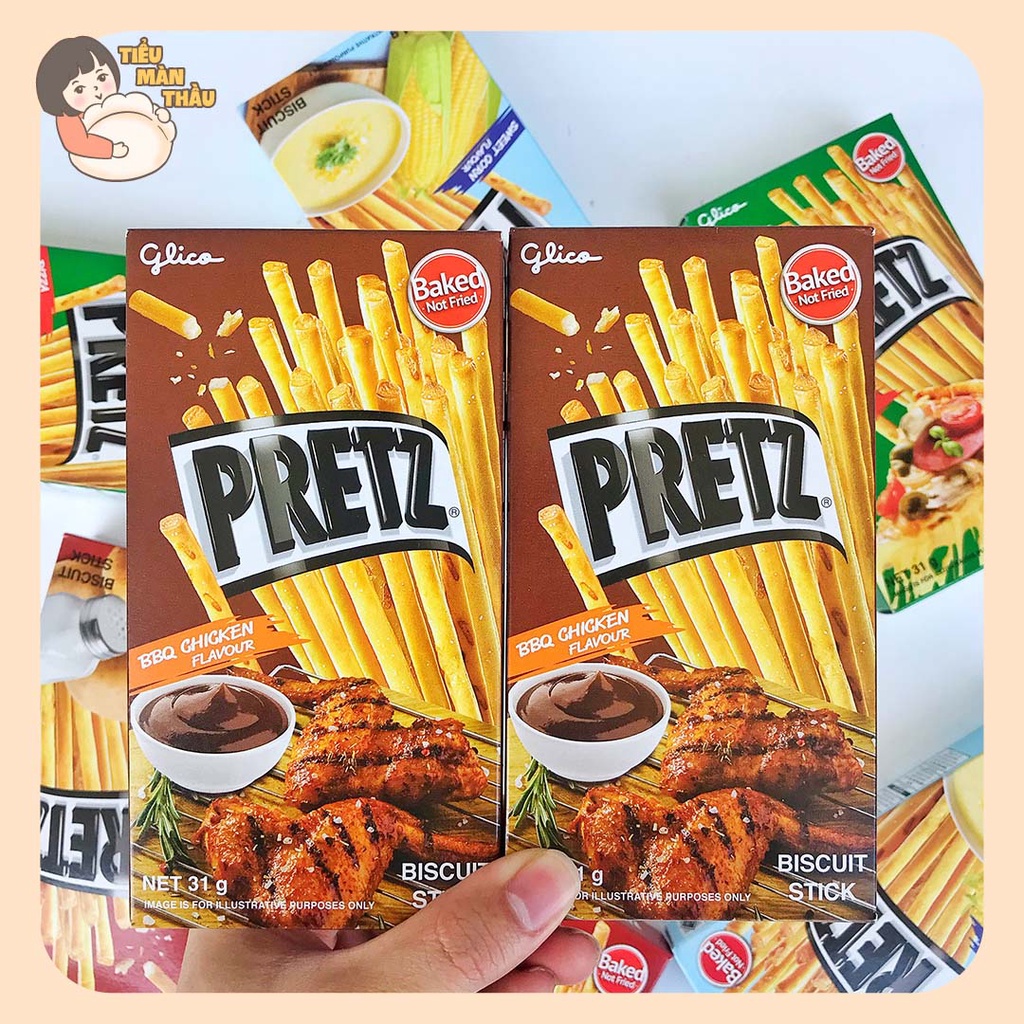 Bánh que mặn Glico Pretz Thái Lan nhiều vị hộp 31gr - Tiểu Màn Thầu Store