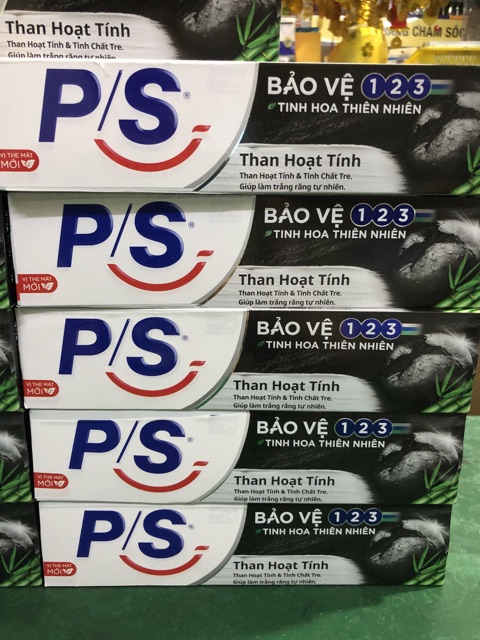 KEM ĐÁNH RĂNG P/S 123 Than Hoạt Tính  Tinh Chất Tre 180g