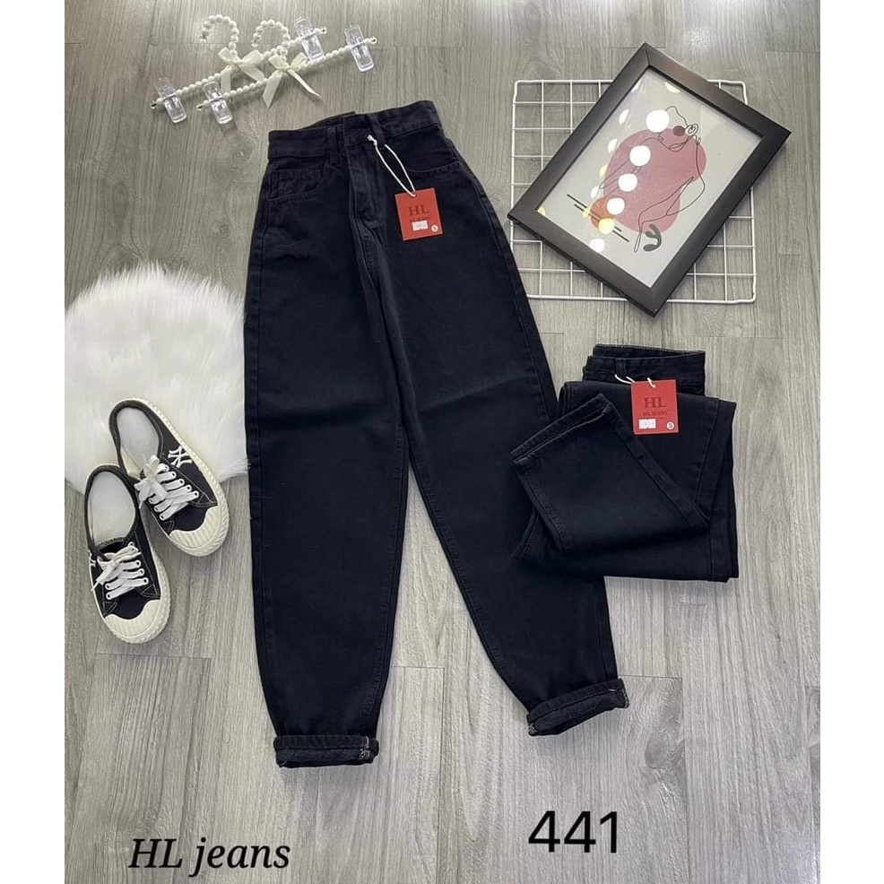 [ Chuyên Sỉ ] Quần baggy nữ lưng cao rách kiểu màu đen - Quần bò nữ rách phong cách bụi bặm cá tính - Jeans Fashion93