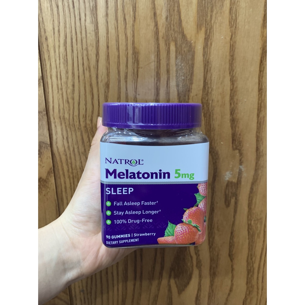 Metalonin 5mg NATROL - Hỗ trợ giấc ngủ - 90 viên kẹo dẻo