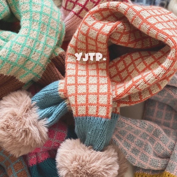 Khăn choàng cổ 75cm mềm mại giữ ấm cho bé gái