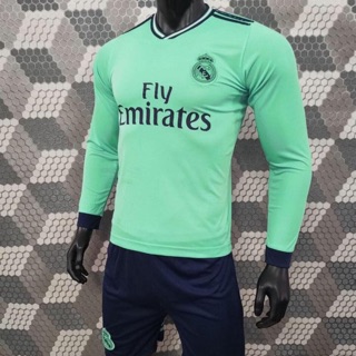 [ Thun thái ] Bộ quần áo bóng đá dài tay CLB REAL MADRID mẫu mới 2020
