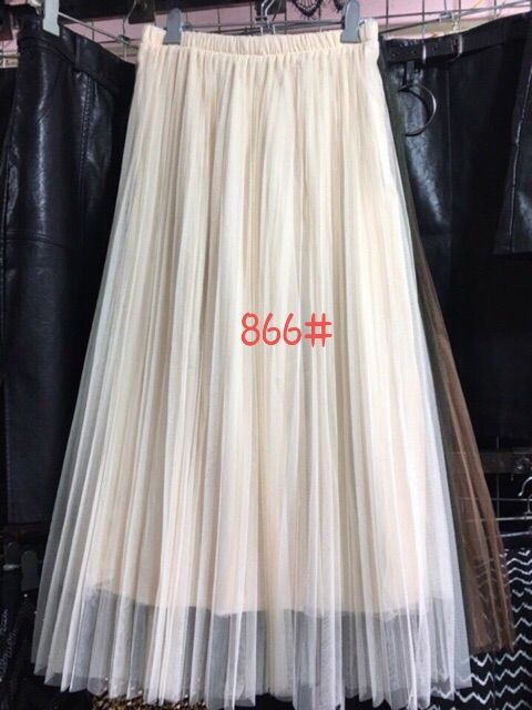SẴN HÀNG | Chân váy công chúa lưới voan maxi 3 lớp hàng Quảng Châu - Chân váy xếp ly dài | BigBuy360 - bigbuy360.vn