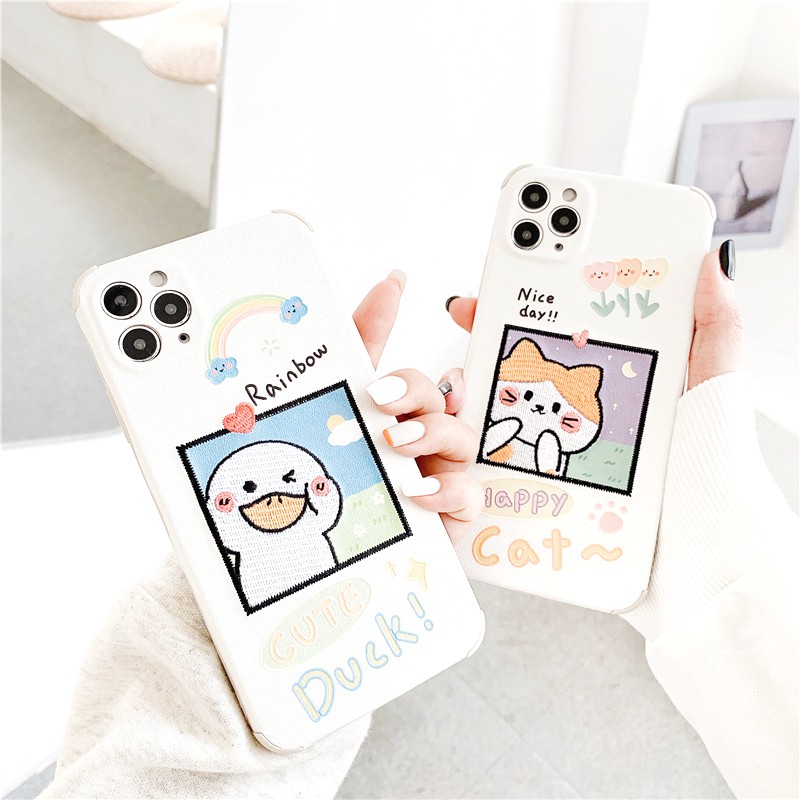 Ốp lưng iphone Pet Cute thêu viền chống va đập 5/5s/6/6plus/6s/6splus/7/7plus/8/8plus/x/xr/xs/11/12/pro/max/plus/promax | BigBuy360 - bigbuy360.vn