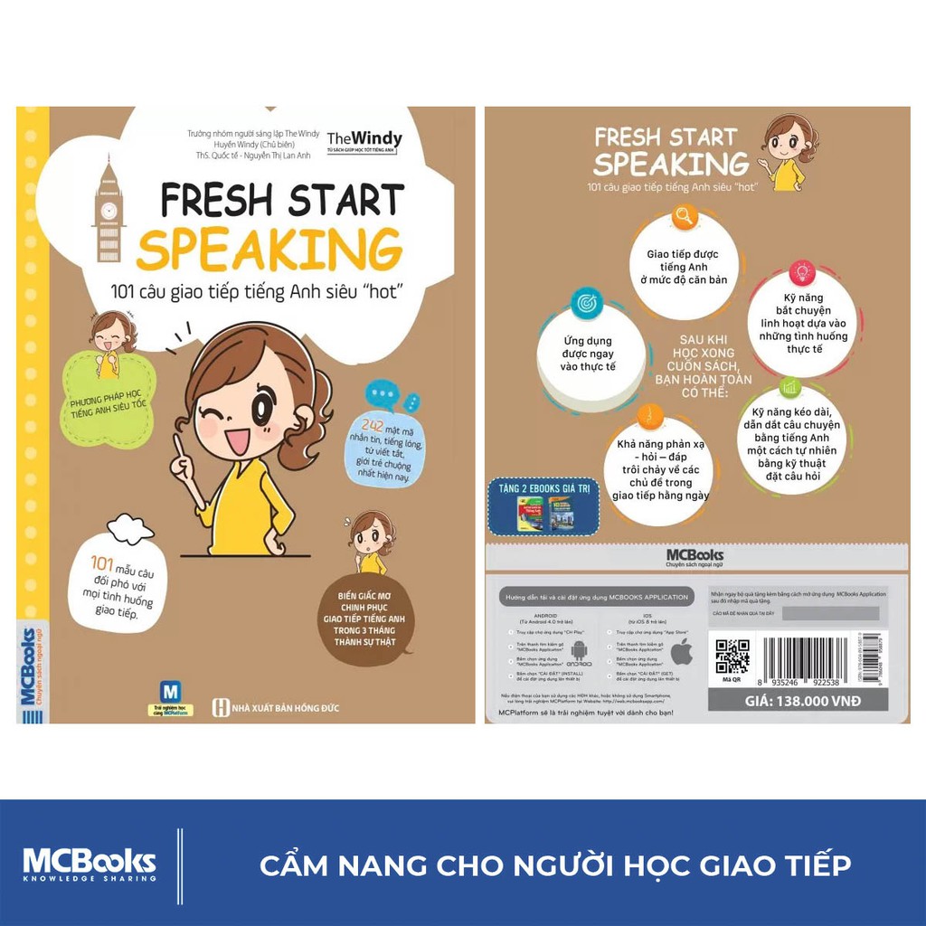 Sách - Fresh Start Speaking - 101 Câu Giao Tiếp Tiếng Anh Siêu Hot - Học Kèm App Online