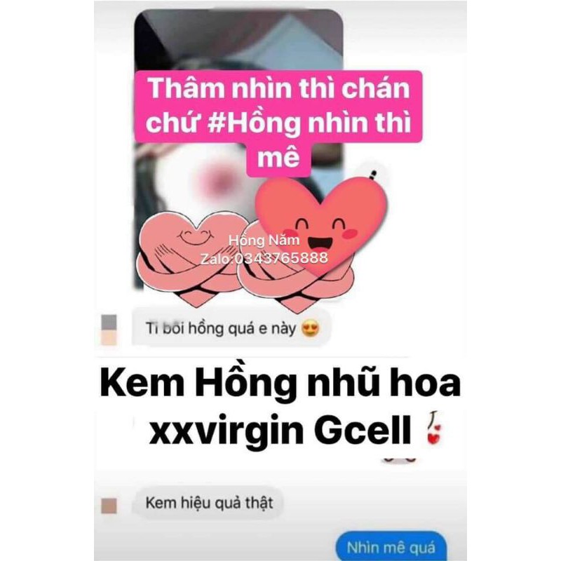 Kem Hồng Nhũ Hoa Xxvirgin Cao Cấp Hàn Quốc