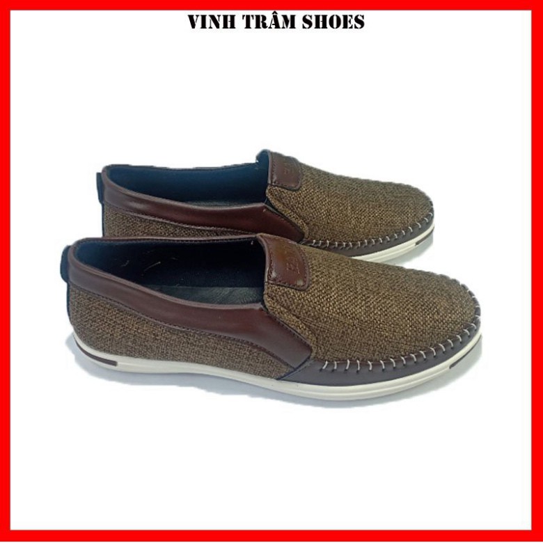 [ FREE SHIP ] Giày lười mọi vải nam đế cao 3cm đế cao su chống trơn trượt hàng sẵn kho 38 - 43 bảo hành 1 đổi 1