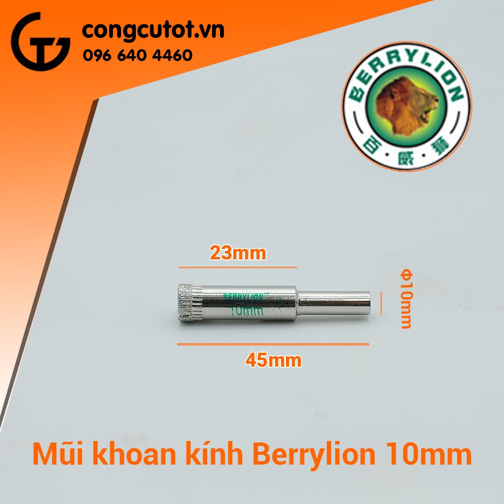 Mũi khoan kính đầu lõi kim cương mạ điện Berrylion