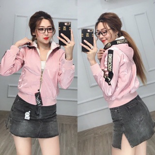 Áo khoác phi nhung MOSCHINO đẹp chuẩn shop