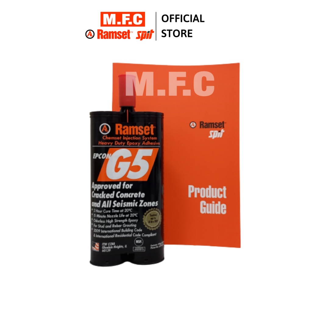Hoá chất cấy thép Ramset Epcon G5 (1 tuýp Epcon G5 + 1 vòi trộn) - Giá đã có VAT - MFC shop