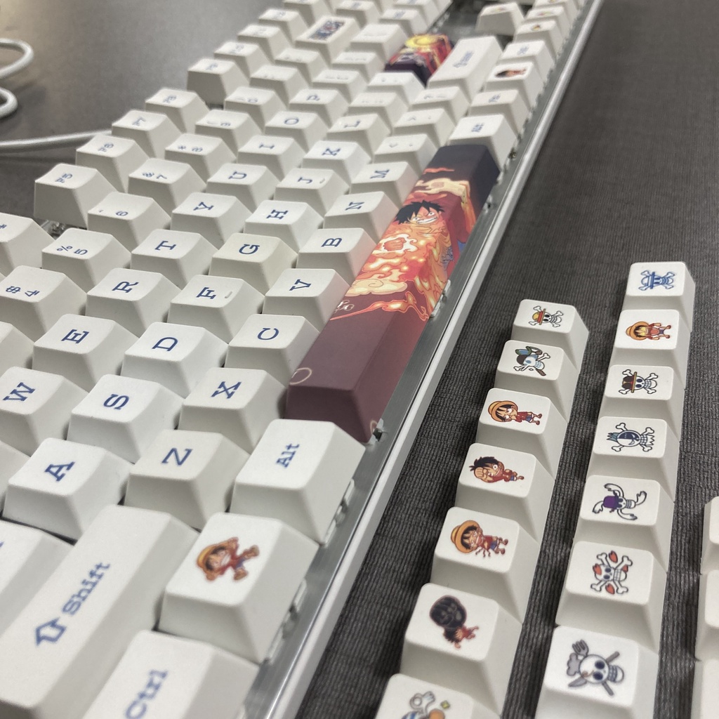 One Piece Luffy Keycaps Bàn phím cơ Keycap PBT 5 mặt Thuốc nhuộm thăng hoa Anime Key Caps cho Cherry Profile 87 104 108 Phím