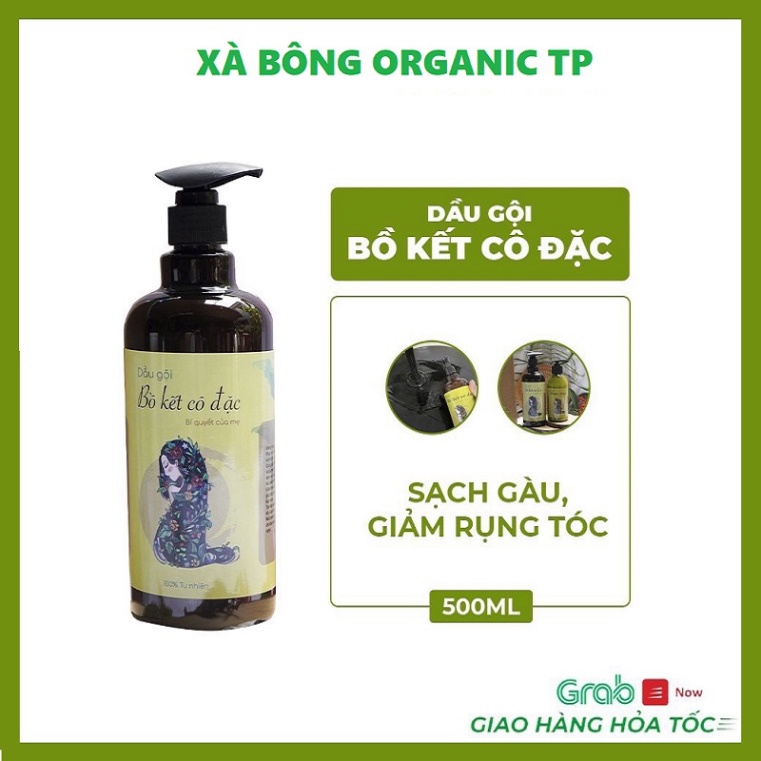 Dầu Gội Bồ Kết  Hàng Chính Hãng  Giảm Gàu, Nấm, Ngứa, Rụng Tóc - 100% Từ Thiên Nhiên - Handmade 500ml