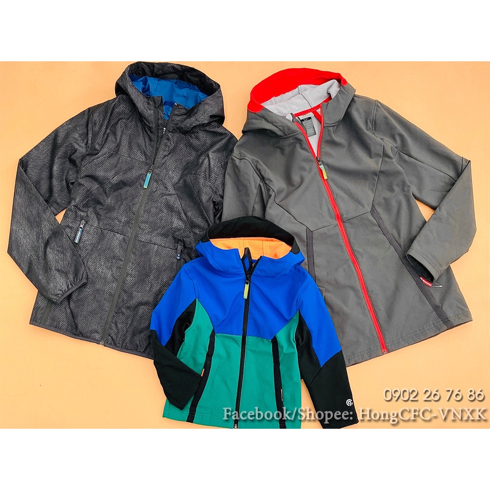 Áo khoác gió lót nỉ bé trai xuất xịn