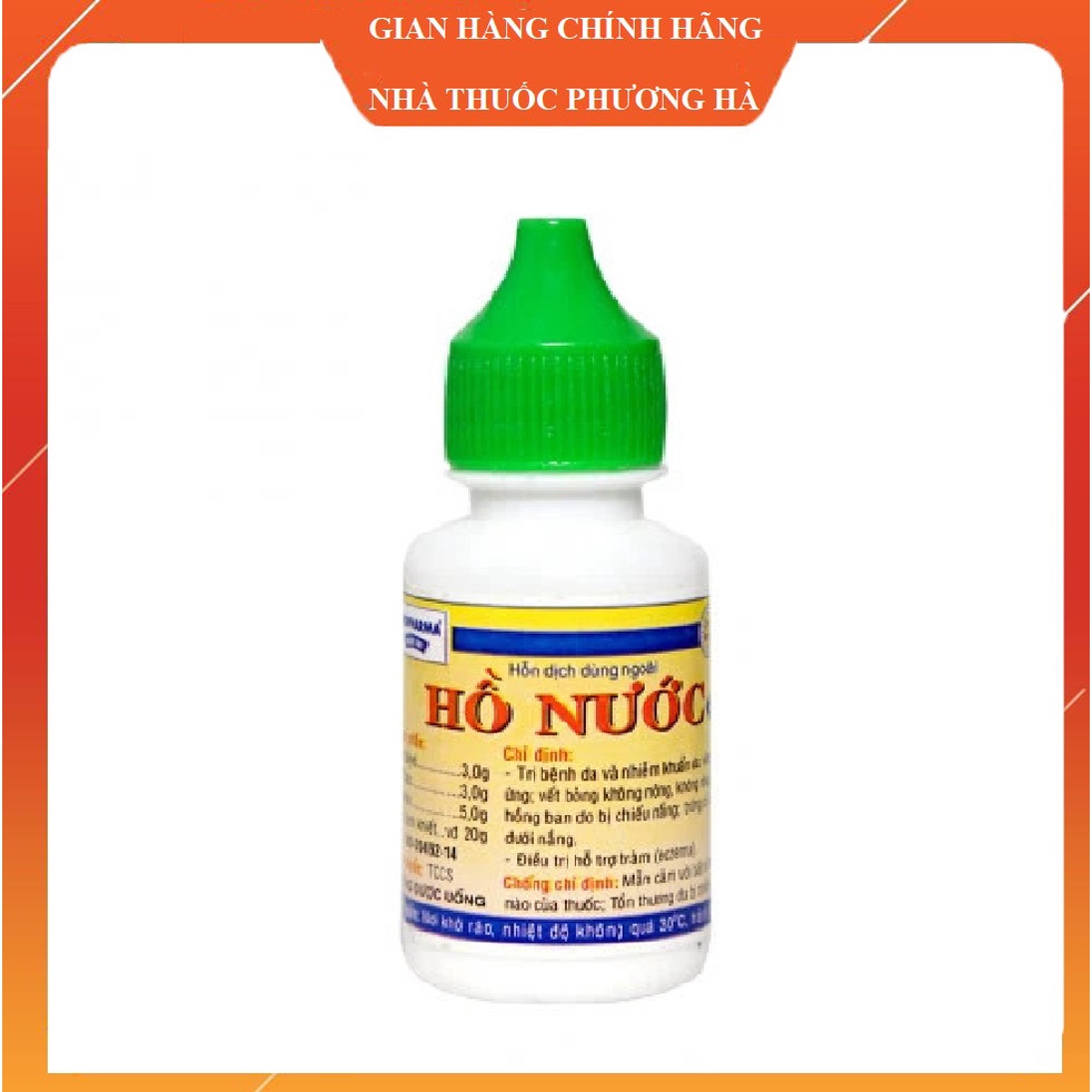 Hồ nước bôi da lọ 10ml, chăm sóc vùng da tổn thương nhẹ, bỏng, tràm ,eczema