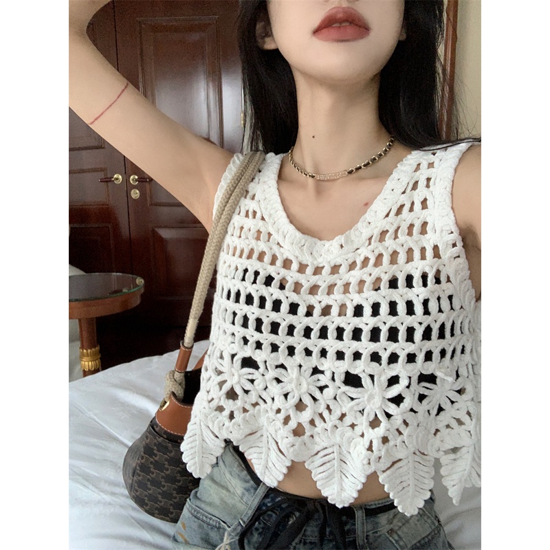 QKOOLE Áo Len Nữ Không Tay Thời Trang Hàn Quốc