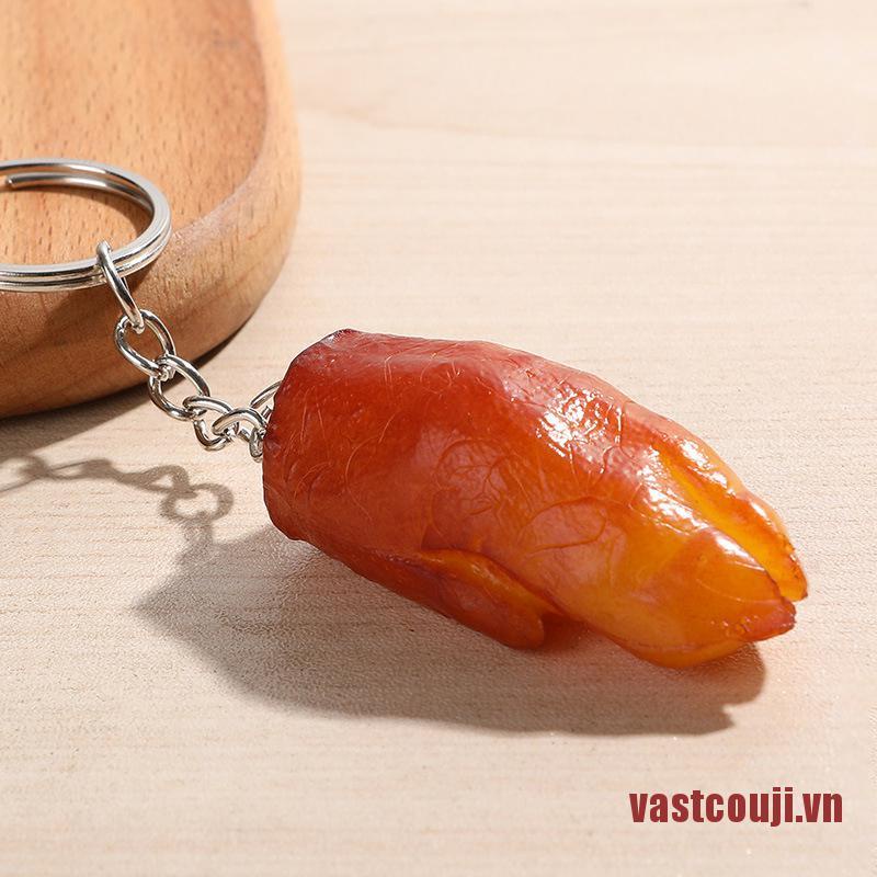 Vastcouji Móc Khóa Kim Loại PVC Hình Thức Ăn Vui Nhộn Sáng Tạo
