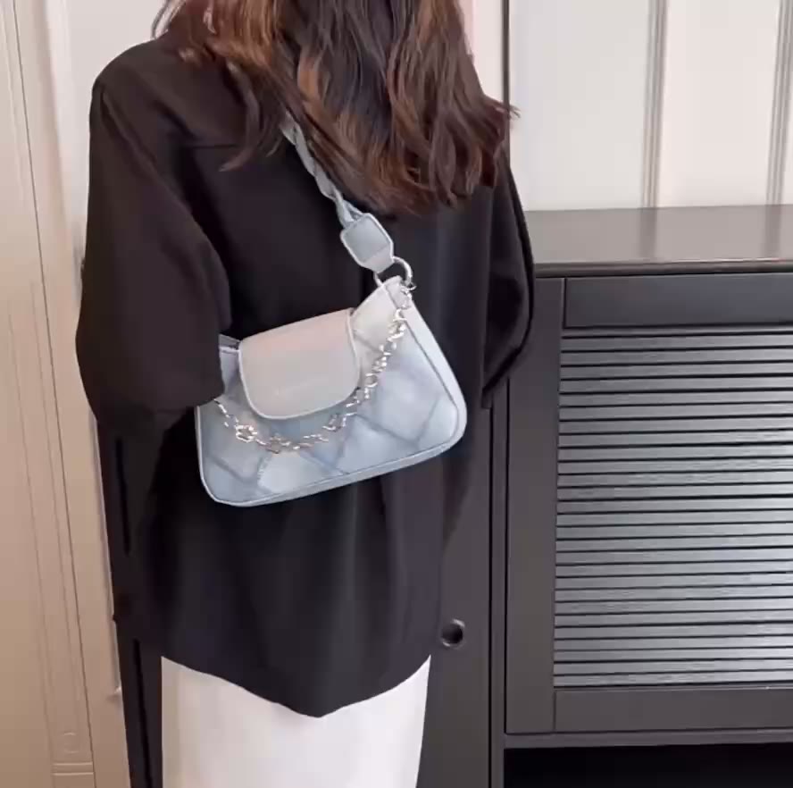 Túi Xách Nữ Đeo Chéo Túi Đeo Vai Quai Sam Phối Xích Phong Cách Hàn Quốc QG Store | BigBuy360 - bigbuy360.vn