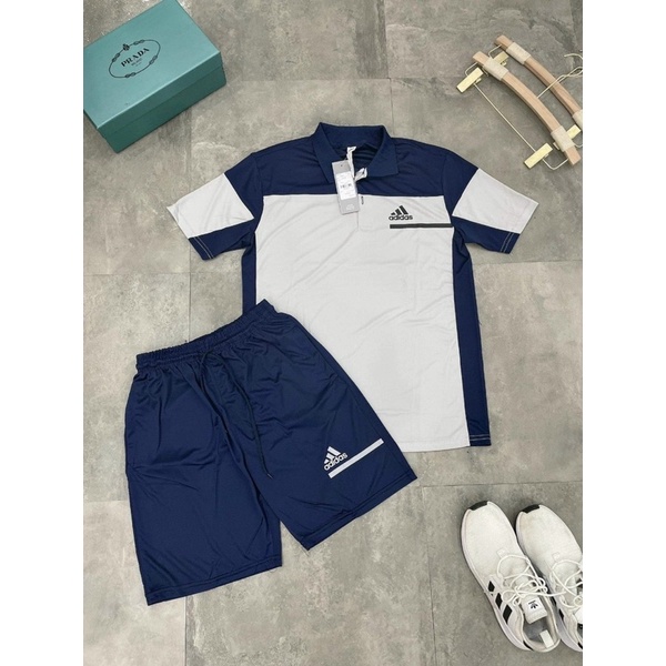 Đồ bộ nam, đồ bộ thể thao nam cổ bẻ cao cấp pha phối hot trend chất vải thể thao