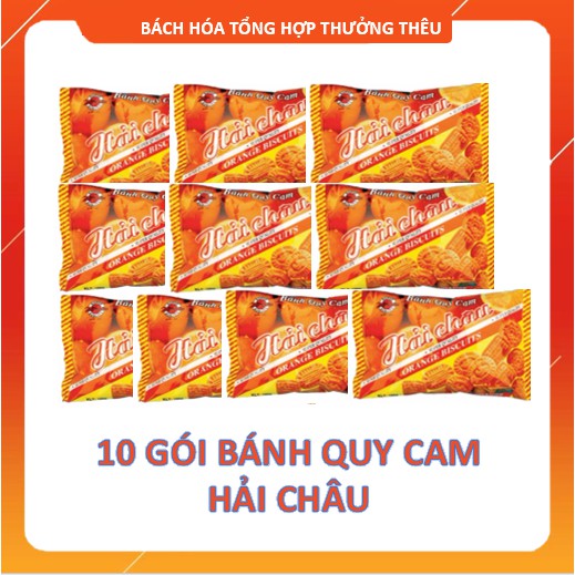 SỈ 10 GÓI Bánh quy cam Hải Châu 130gr