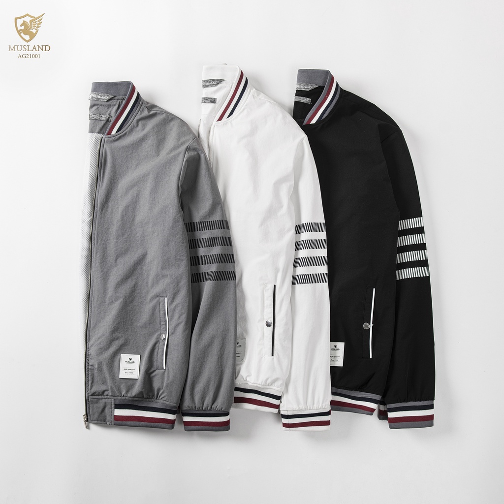Áo Khoác Gió Windy Bomber Jacket AG21001 Musland - Áo Khoác Gió Chất Liệu Nỉ Chống Thấm Nước, Giữ Ấm Tốt