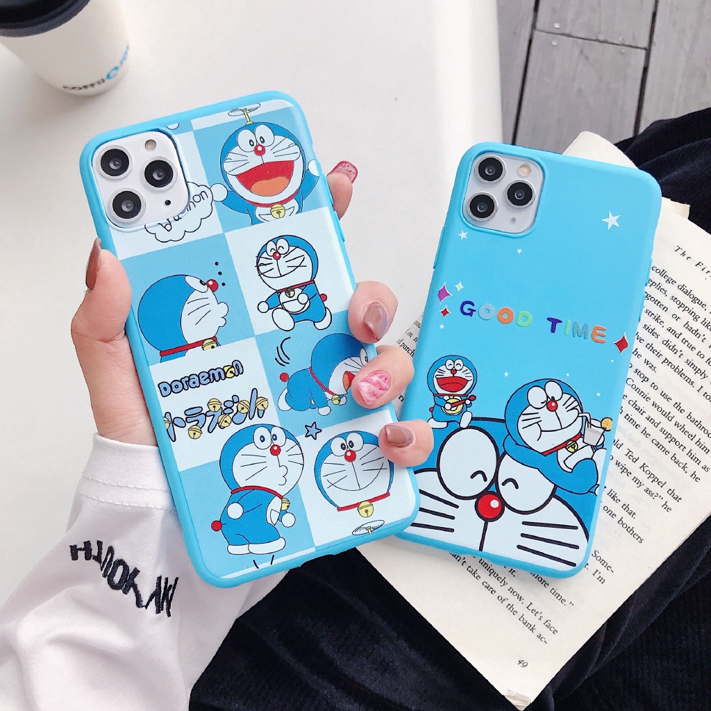 Ốp lưng mềm chống sốc hình Doraemon cho Iphone 6 6s 7 8 Plus 11 Pro Max X XS Max XR SE 2 2020 12 Pro Max 12 Mini