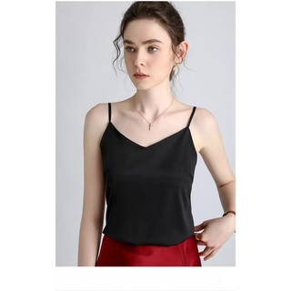 Áo Hai Dây Lụa Cổ Tim Nữ Cao Cấp