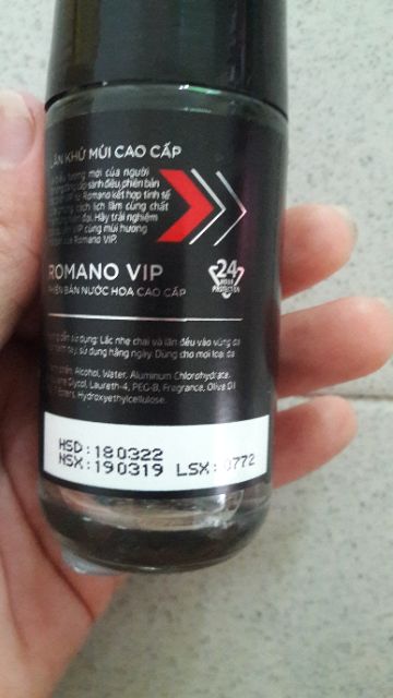 Romano - Lăn khử mùi 40ml Classic/ Force/ Attitude/Vip