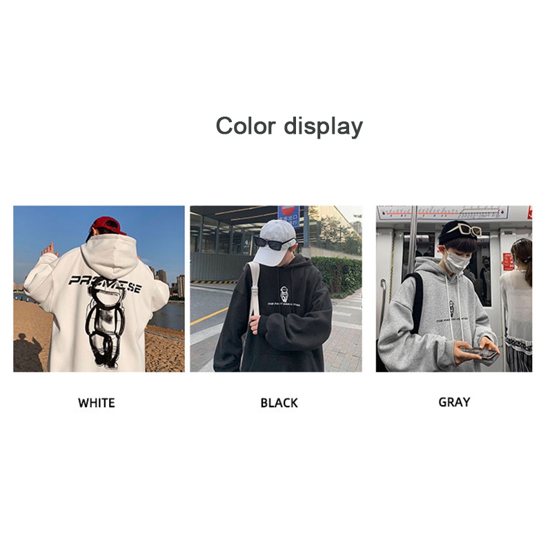 Áo hoodie AOKANG dáng rộng phong cách đường phố Mỹ thời trang xuân thu cho nam