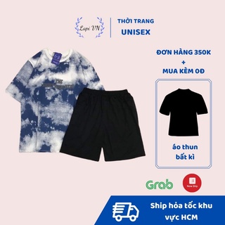 Set Bộ Loang Màu Uniex Tay Lỡ – Lapi VN, Đồ Bộ Cartoon, Freesize, Thun Cotton, Nam Nữ Đều Mặc Được