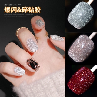 Sơn móng tay kim cương có bột disco phản quang trang trí móng siêu lấp lánh