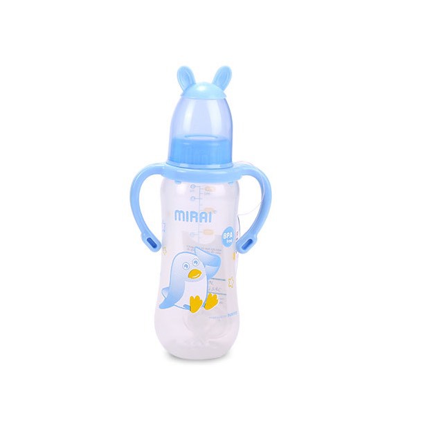 Bình Sữa Cổ Hẹp Tay Cầm 140ml/240ml Nhựa Duy Tân Free BPA