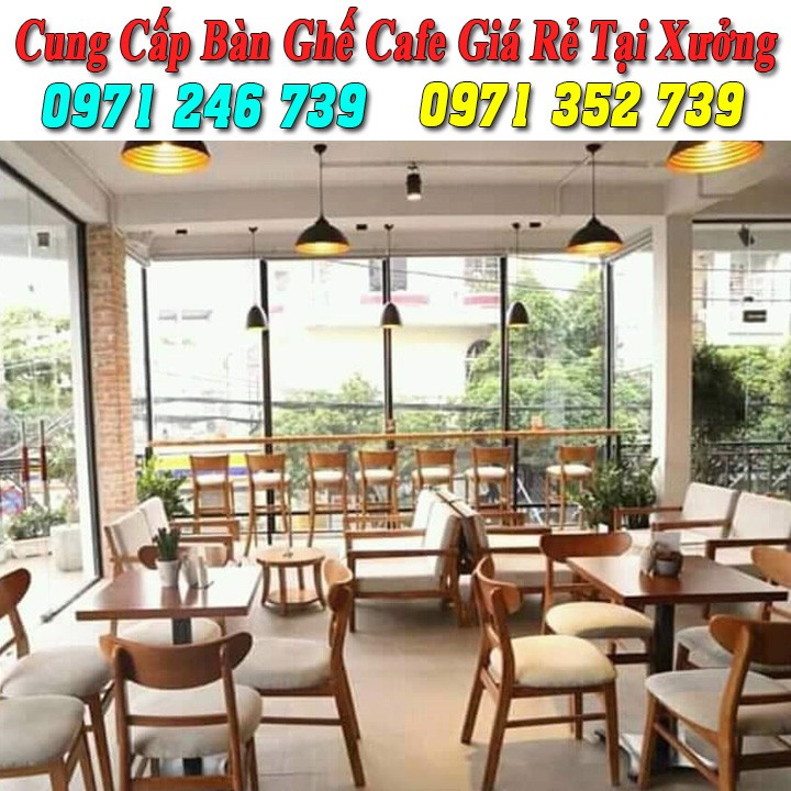 Bàn ghế gỗ cafe thanh lý giá rẻ