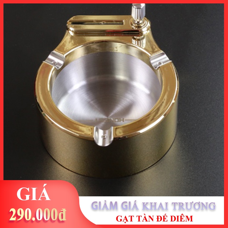 Gạt Tàn Honest BCG002 Chống Gỉ Tích Hợp Diêm Vĩnh Cửu Không Cần Bật Lửa - CHÍNH HÃNG